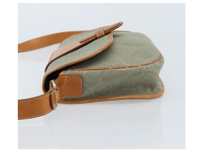Borsa a spalla in tela Trotter Christian Dior grigia oro Auth ep13499 - vista 5