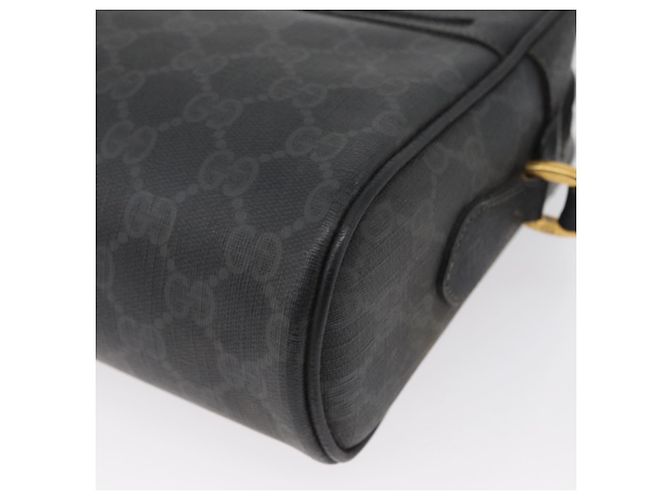 Borsa Sherry Line GG Supreme Web Gucci in PVC nero e oro 72 02 088 Auth 170825A D'oro - vista 11