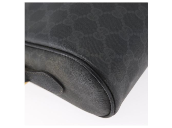 Borsa Sherry Line GG Supreme Web Gucci in PVC nero e oro 72 02 088 Auth 170825A D'oro - vista 12