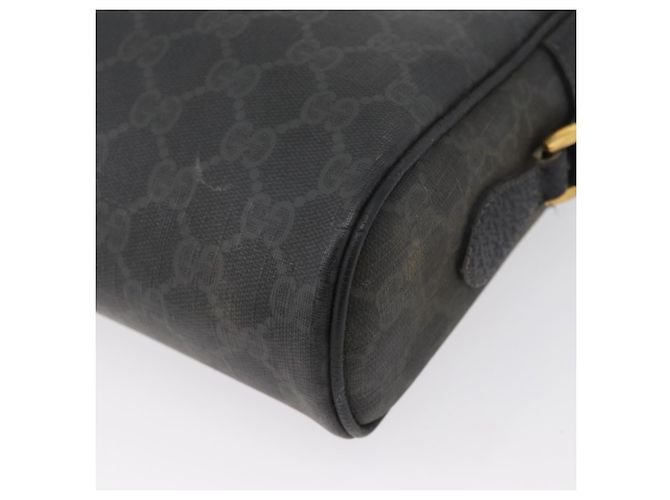 Borsa Sherry Line GG Supreme Web Gucci in PVC nero e oro 72 02 088 Auth 170825A D'oro - vista 13