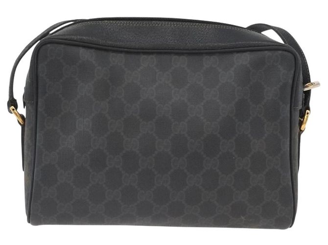 Borsa Sherry Line GG Supreme Web Gucci in PVC nero e oro 72 02 088 Auth 170825A D'oro - vista 3