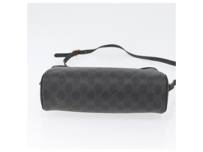 Borsa Sherry Line GG Supreme Web Gucci in PVC nero e oro 72 02 088 Auth 170825A D'oro - vista 9