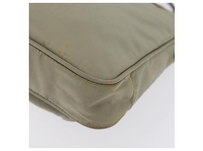 Borsa a Spalla PRADA in Nylon Pelle Beige Oro Auth fm5136 D'oro - vista 16
