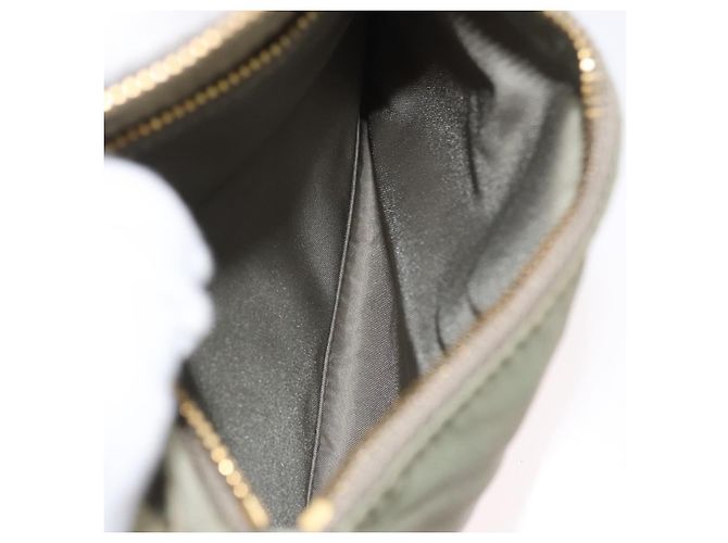 Borsa a Spalla PRADA in Nylon Pelle Beige Oro Auth fm5136 D'oro - vista 22