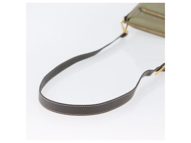 Borsa a Spalla PRADA in Nylon Pelle Beige Oro Auth fm5136 D'oro - vista 7