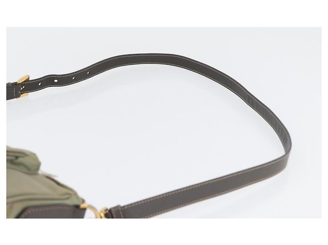 Borsa a Spalla PRADA in Nylon Pelle Beige Oro Auth fm5136 D'oro - vista 8