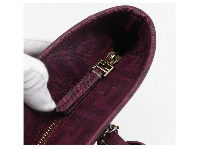 Borsa a mano in tela Zucca FENDI PVC viola oro Auth fm5149 D'oro Porpora - vista 10