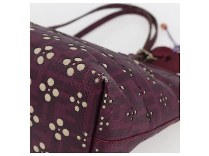 Borsa a mano in tela Zucca FENDI PVC viola oro Auth fm5149 D'oro Porpora - vista 14