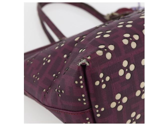 Borsa a mano in tela Zucca FENDI PVC viola oro Auth fm5149 D'oro Porpora - vista 15