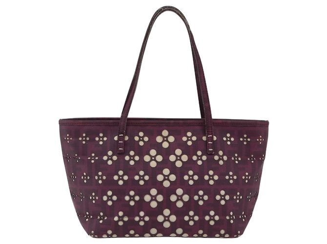 Borsa a mano in tela Zucca FENDI PVC viola oro Auth fm5149 D'oro Porpora - vista 2