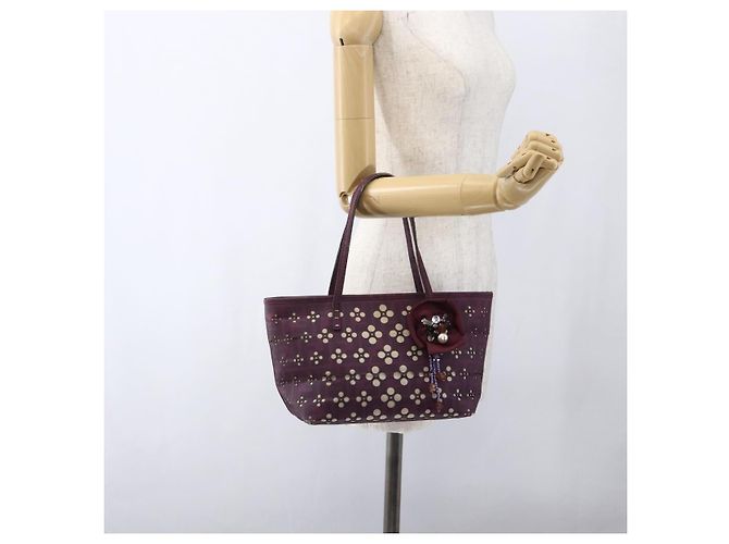 Borsa a mano in tela Zucca FENDI PVC viola oro Auth fm5149 D'oro Porpora - vista 22