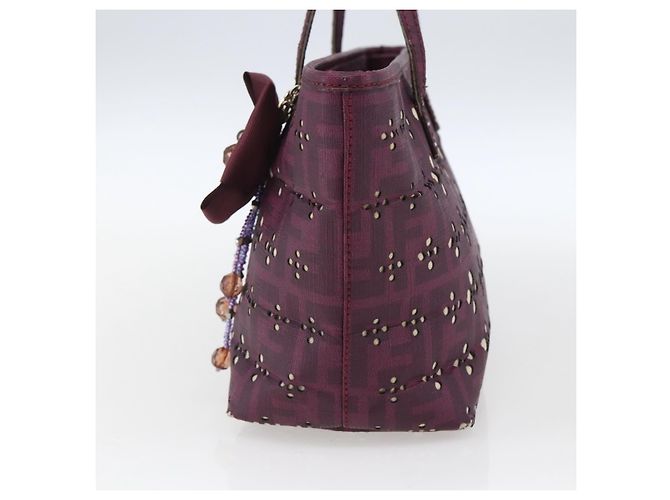 Borsa a mano in tela Zucca FENDI PVC viola oro Auth fm5149 D'oro Porpora - vista 4