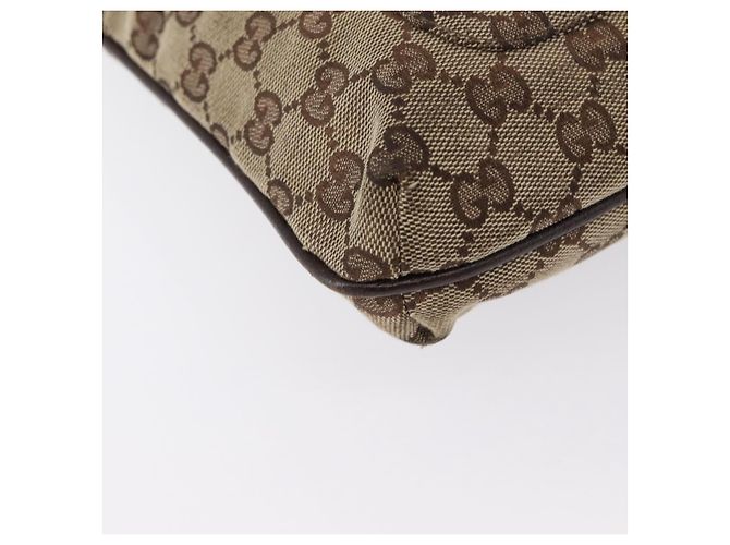 Bolsa de Ombro GG Canvas Gucci Bege Prata 122793 Auth bs33310 - vista 10