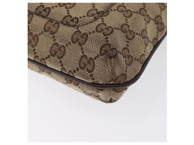 Bolsa de Ombro GG Canvas Gucci Bege Prata 122793 Auth bs33310 - vista 11