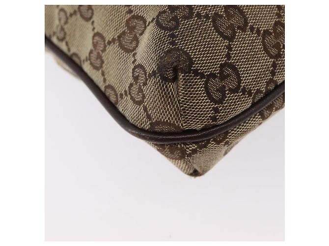 Bolsa de Ombro GG Canvas Gucci Bege Prata 122793 Auth bs33310 - vista 12