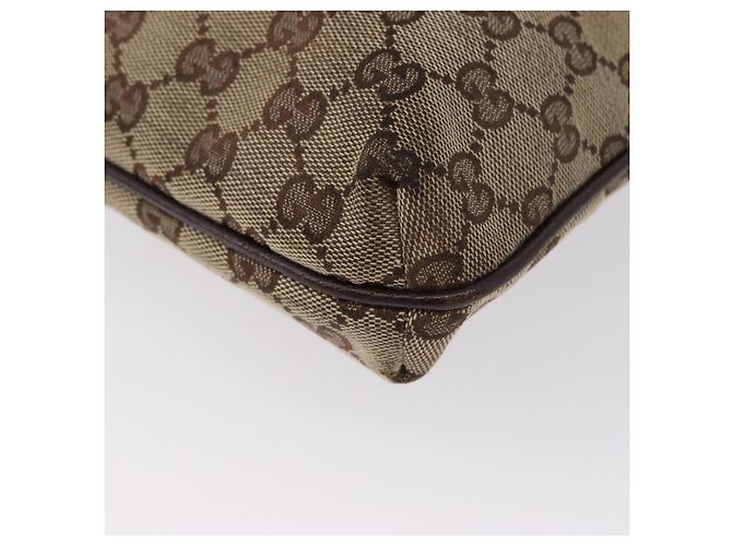 Bolsa de Ombro GG Canvas Gucci Bege Prata 122793 Auth bs33310 - vista 13