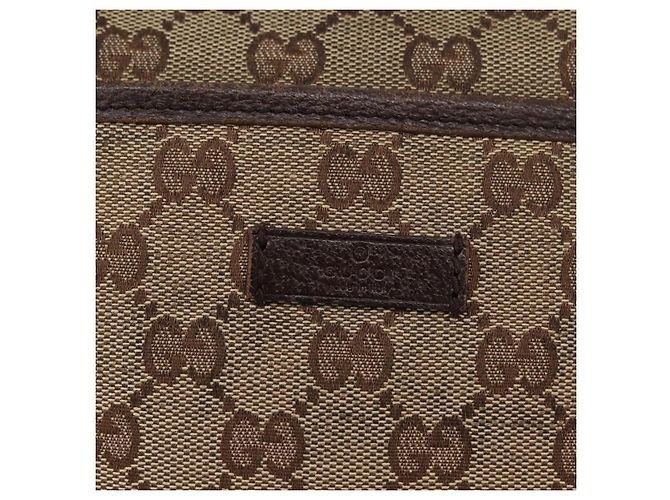 Bolsa de Ombro GG Canvas Gucci Bege Prata 122793 Auth bs33310 - vista 14