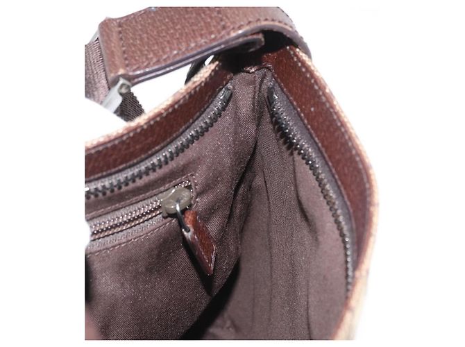 Bolsa de Ombro GG Canvas Gucci Bege Prata 122793 Auth bs33310 - vista 18