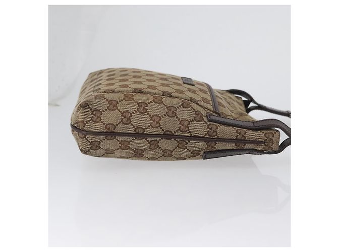 Bolsa de Ombro GG Canvas Gucci Bege Prata 122793 Auth bs33310 - vista 4