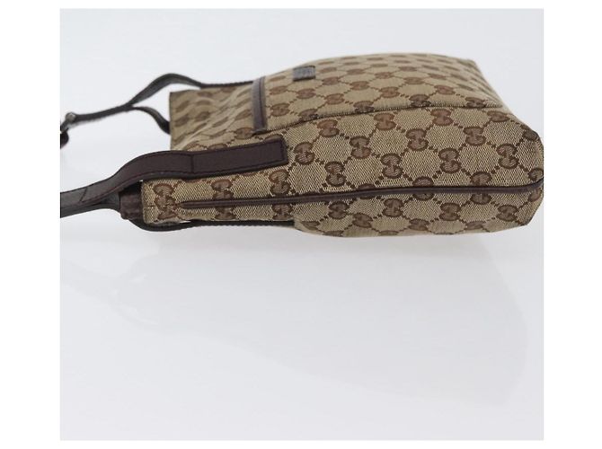 Bolsa de Ombro GG Canvas Gucci Bege Prata 122793 Auth bs33310 - vista 5