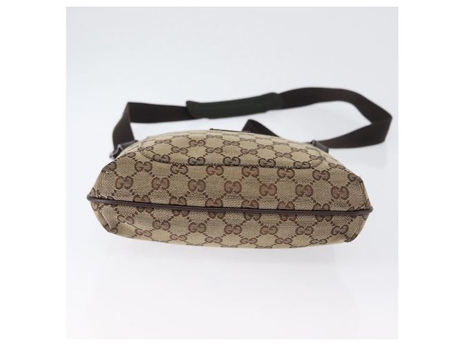 Bolsa de Ombro GG Canvas Gucci Bege Prata 122793 Auth bs33310 - vista 9