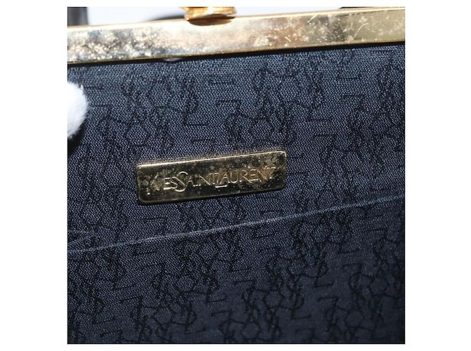SAINT LAURENT Borsa a Spalla in Pelle Nera Dorata Auth 173508 Nero D'oro - vista 10