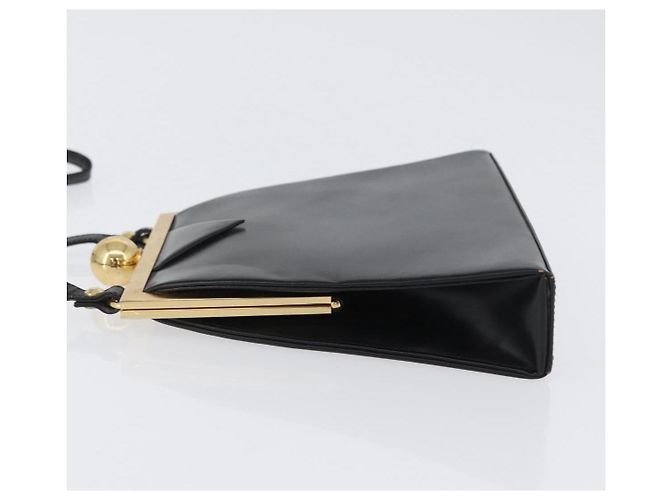 SAINT LAURENT Borsa a Spalla in Pelle Nera Dorata Auth 173508 Nero D'oro - vista 4