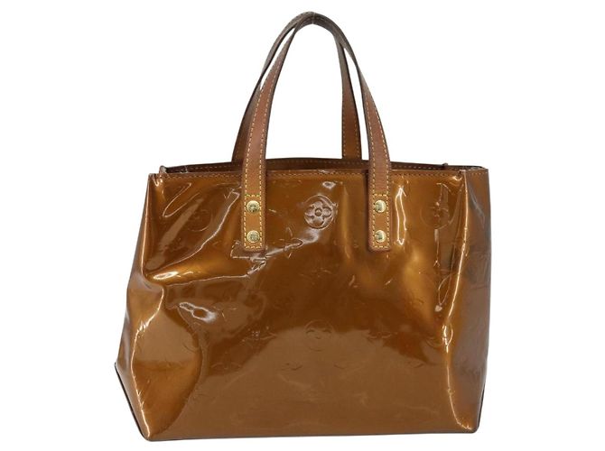 LOUIS VUITTON Borsa a Mano Monogram Vernis Reade PM Bronzo M91146 LV Auth 172114 - vista 13