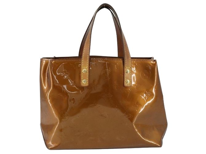 LOUIS VUITTON Borsa a Mano Monogram Vernis Reade PM Bronzo M91146 LV Auth 172114 - vista 2