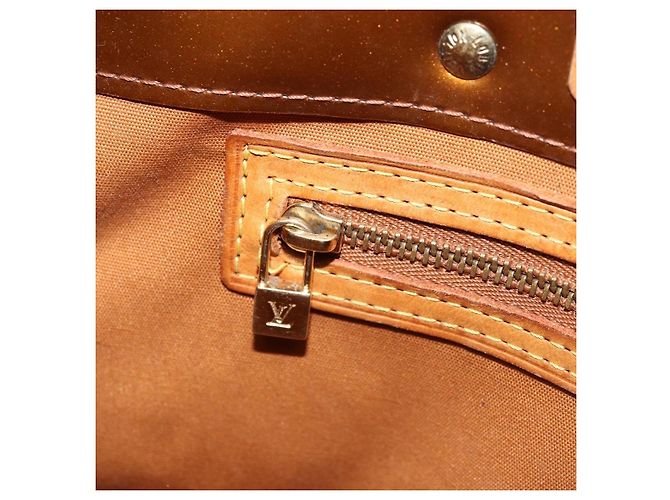 LOUIS VUITTON Borsa a Mano Monogram Vernis Reade PM Bronzo M91146 LV Auth 172114 - vista 21