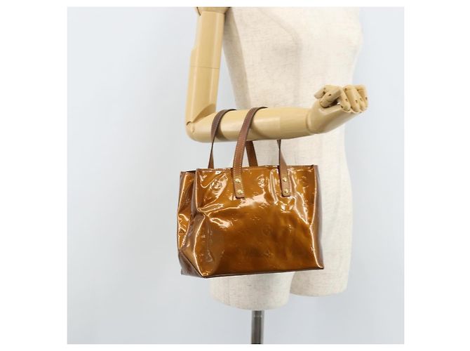 LOUIS VUITTON Borsa a Mano Monogram Vernis Reade PM Bronzo M91146 LV Auth 172114 - vista 23