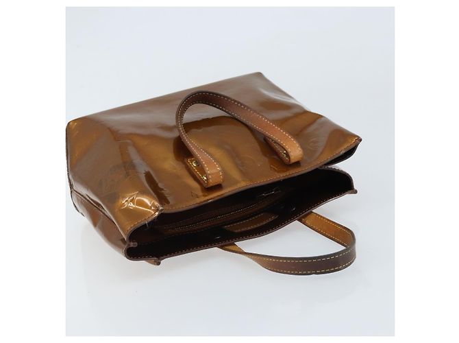 LOUIS VUITTON Borsa a Mano Monogram Vernis Reade PM Bronzo M91146 LV Auth 172114 - vista 6