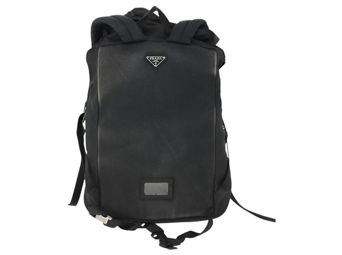 PRADA Backpack Nylon Black Silver Auth am10580 Silvery - view 2