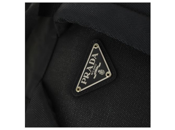 PRADA Backpack Nylon Black Silver Auth am10580 Silvery - view 20
