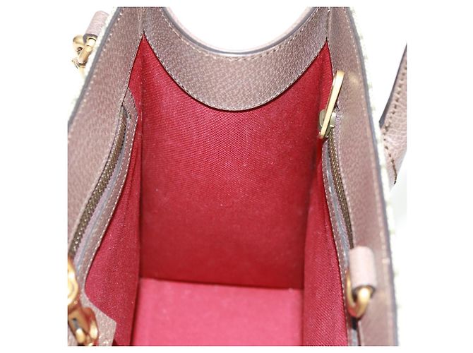 Borsa GUCCI GG Supreme Donald Duck PVC 2 in 1 Beige Oro 648134 Auth 161733SAM D'oro - vista 22