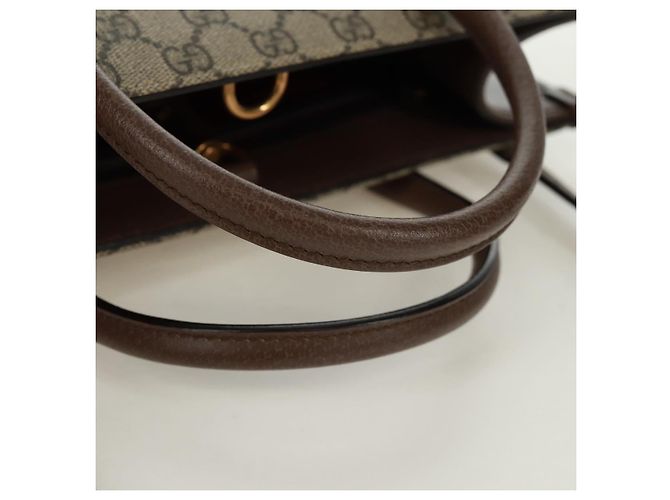 Borsa GUCCI GG Supreme Donald Duck PVC 2 in 1 Beige Oro 648134 Auth 161733SAM D'oro - vista 7