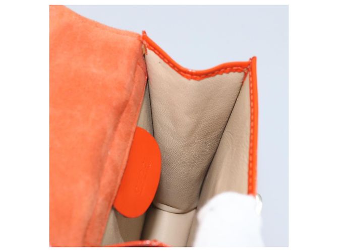 GUCCI Schultertasche Lackleder Orange Silber Auth 171407 - Ansicht 18