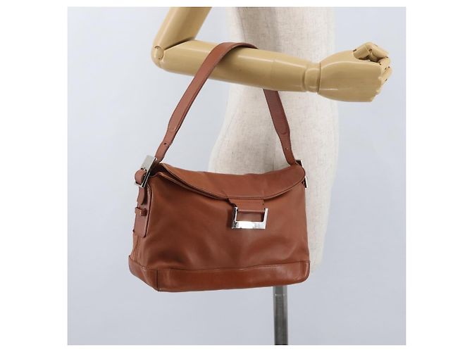 Borsa a Spalla LOEWE in Pelle Marrone Argento Autentica bs33487 - vista 23