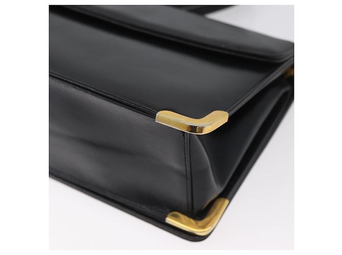 Borsa a Spalla Christian Dior in Pelle di Vitello Nera e Oro Auth 165366 Nero D'oro - vista 13