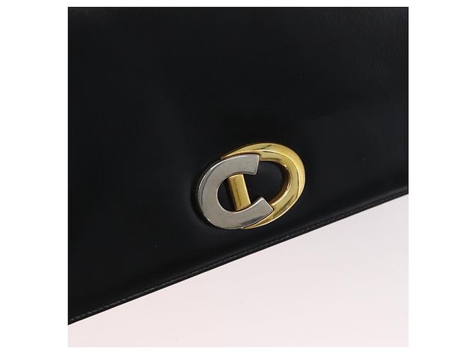 Borsa a Spalla Christian Dior in Pelle di Vitello Nera e Oro Auth 165366 Nero D'oro - vista 14