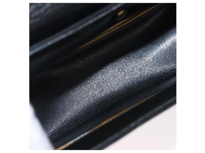 Borsa a Spalla Christian Dior in Pelle di Vitello Nera e Oro Auth 165366 Nero D'oro - vista 17