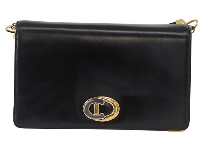 Borsa a Spalla Christian Dior in Pelle di Vitello Nera e Oro Auth 165366 Nero D'oro - vista 2