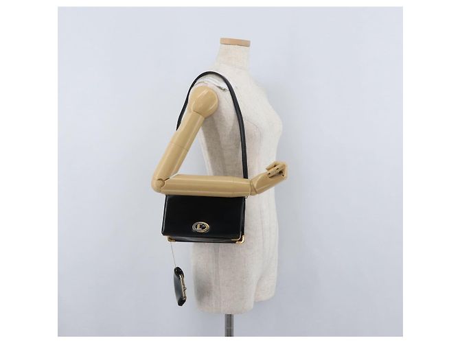Borsa a Spalla Christian Dior in Pelle di Vitello Nera e Oro Auth 165366 Nero D'oro - vista 23