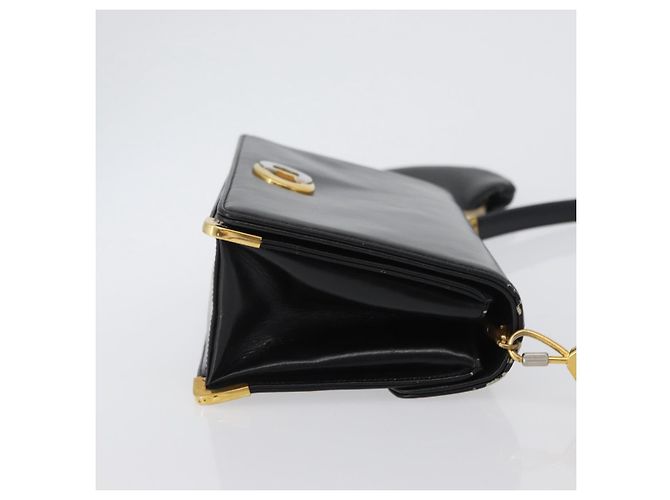 Borsa a Spalla Christian Dior in Pelle di Vitello Nera e Oro Auth 165366 Nero D'oro - vista 4