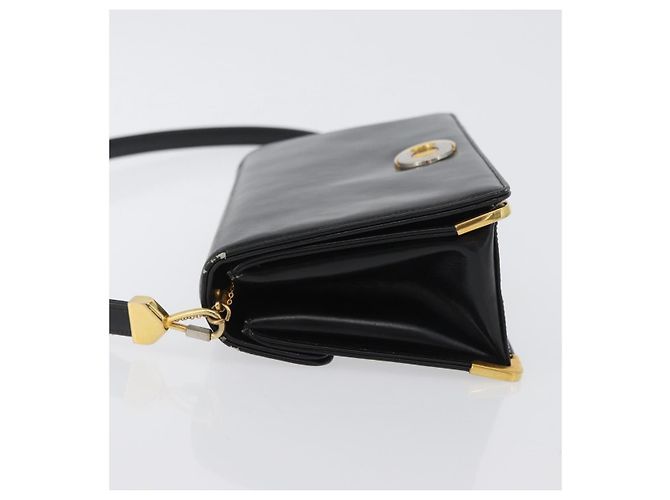 Borsa a Spalla Christian Dior in Pelle di Vitello Nera e Oro Auth 165366 Nero D'oro - vista 5