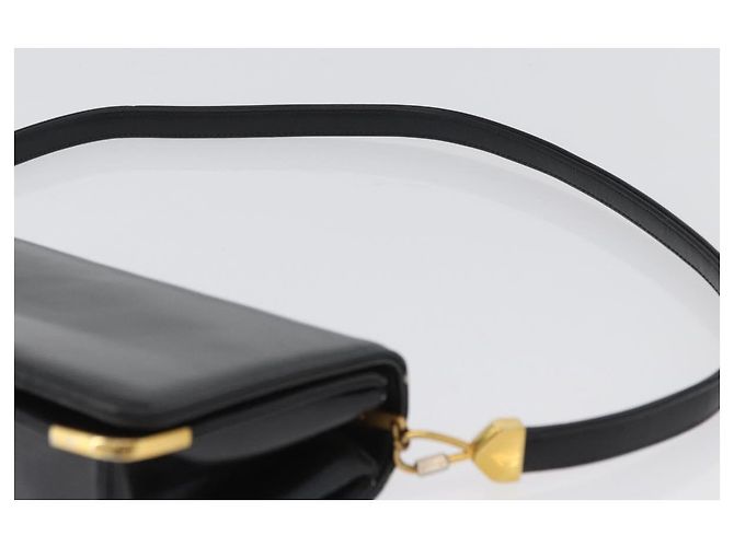 Borsa a Spalla Christian Dior in Pelle di Vitello Nera e Oro Auth 165366 Nero D'oro - vista 8