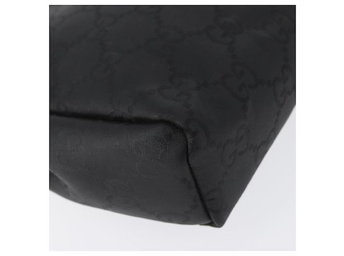 Borsa clutch in tela GG Gucci in nylon nero e argento 014 1126 Auth mr2106 - vista 10