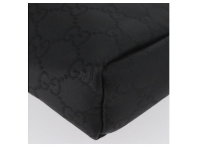 Borsa clutch in tela GG Gucci in nylon nero e argento 014 1126 Auth mr2106 - vista 11
