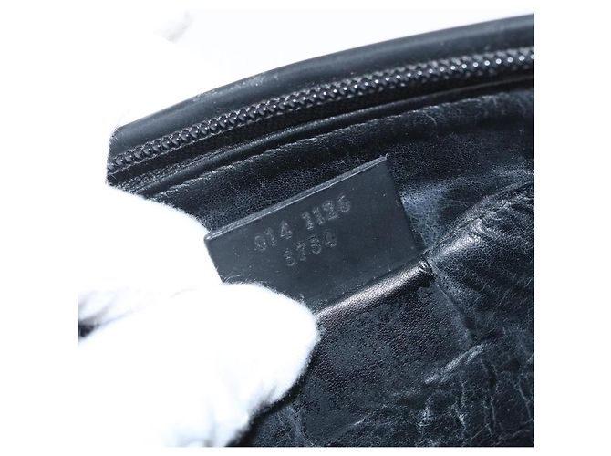 Borsa clutch in tela GG Gucci in nylon nero e argento 014 1126 Auth mr2106 - vista 18