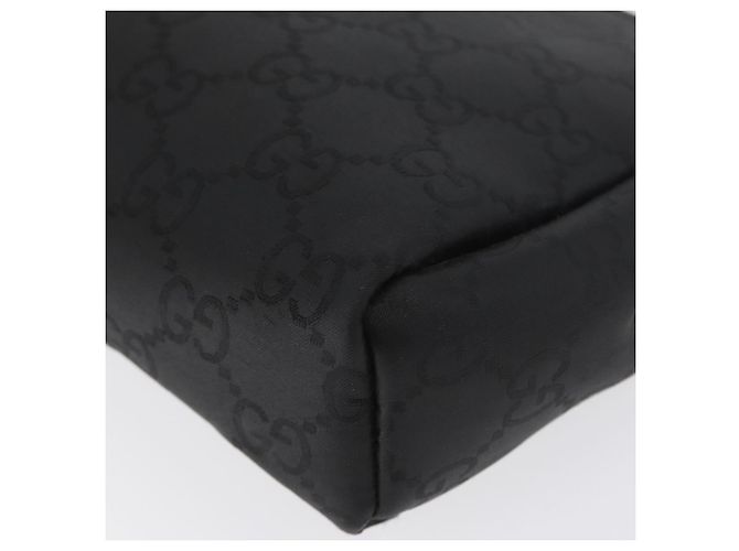Borsa clutch in tela GG Gucci in nylon nero e argento 014 1126 Auth mr2106 - vista 9